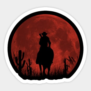 Red moon Sticker